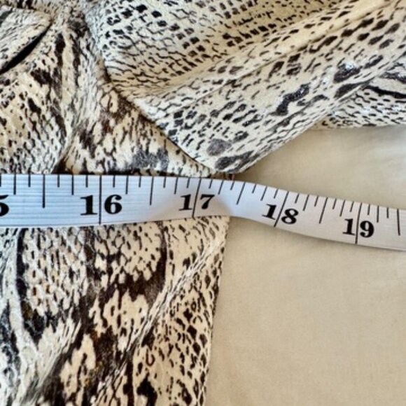 Avec Les Filles Snake Print Heavy Double Breasted Trench Coat NWOT - Picture 14 of 16